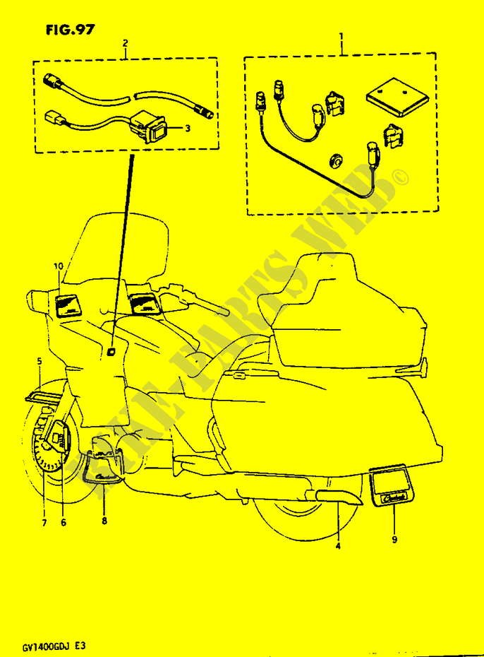 OPTIES (HEADSET, SPEAKER GRILLE, MUD FLAPS ETC...) voor Suzuki CAVALCADE 1400 1986