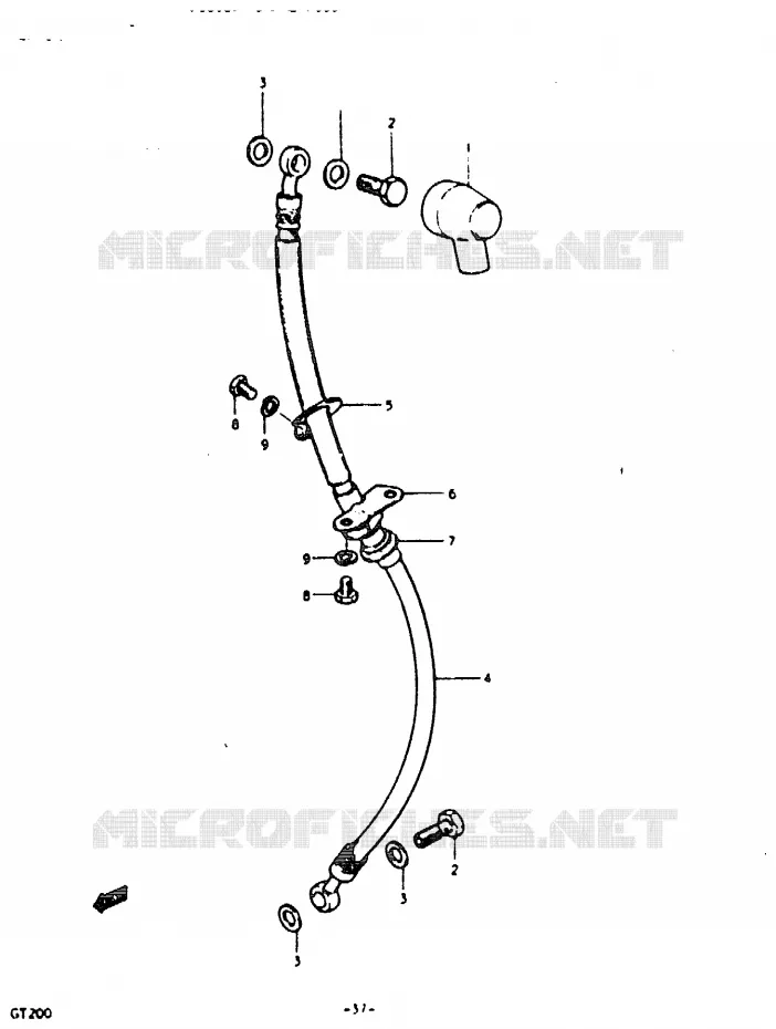 REMSLANG Suzuki MOTO 200 GT 1992  GT200EN(N)