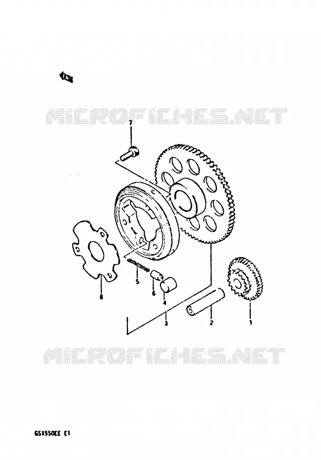 STARTMOTOR CLUTCH Suzuki MOTO 550 GSX-E 1984  GSX550EFE(E1)