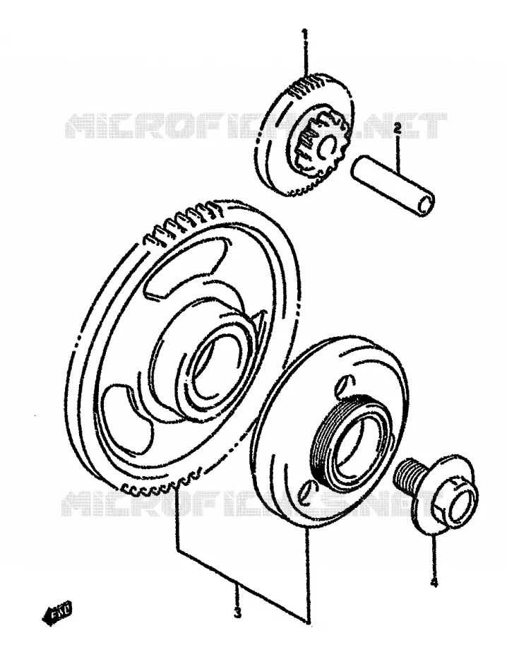 STARTMOTOR CLUTCH Suzuki MOTO 750 GSX-F 1990  GSX750FSKL(K-T)