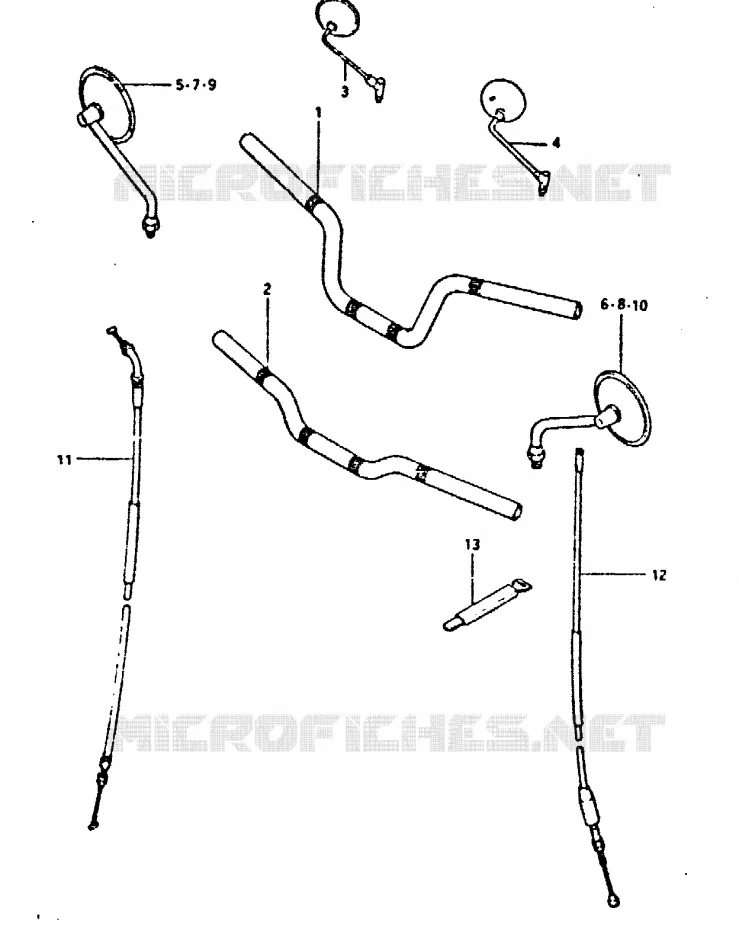 STUUR (GSX400ET, GSX400EX) Suzuki MOTO 400 GSX 1996  GSX400ST(T/X)