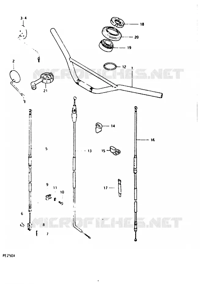 STUUR Suzuki MOTO 250 PE 1980  PE250T(T/X)