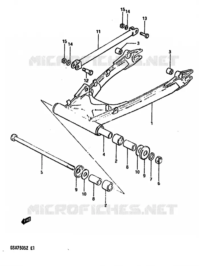 SWINGARM Suzuki MOTO 750 GSX-S 1982  GSX750SZ