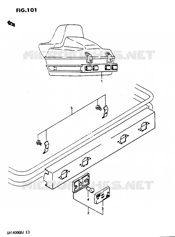 TRAVEL KOFFER MARKER LAMP SET Suzuki MOTO 1400 CAVALCADE 1987  GV1400GTH(G/H/J)