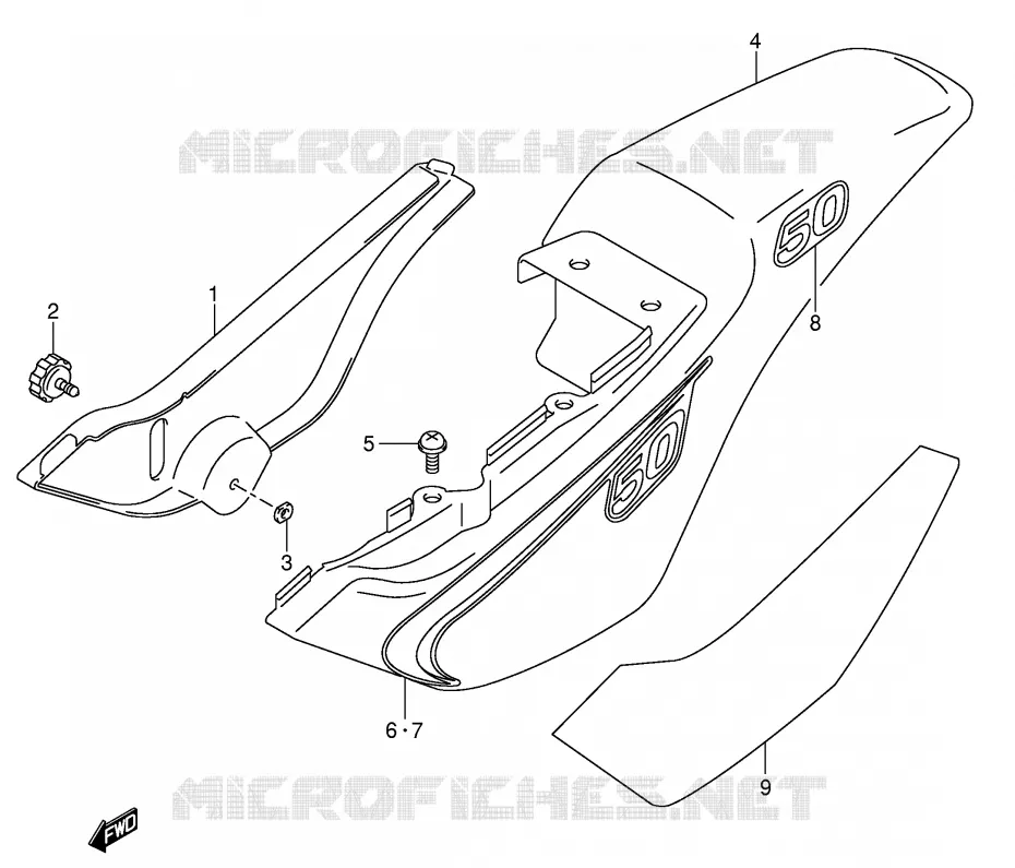 ACHTER KUIP Suzuki MOTO 50 JR 2000  JR50Y(P3/P28)