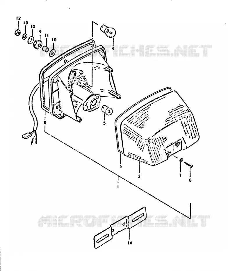 ACHTERLICHT (E2, E4, E21) Suzuki MOTO 750 GSX-E 1981  GSX750EX(T/X)
