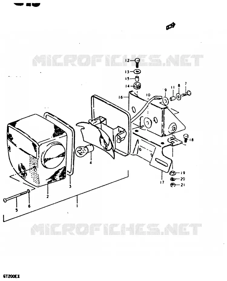 ACHTERLICHT (E2,E21) Suzuki MOTO 200 GT 1999  GT200X(X)