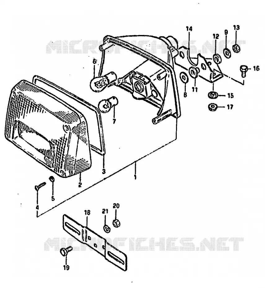 ACHTERLICHT (E2,E4,E15,E21) Suzuki MOTO 750 GSX-S 1982  GSX750SZ