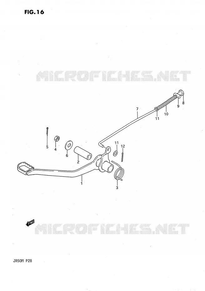 ACHTERREM Suzuki MOTO 50 JR 1985  JR50F(P28)
