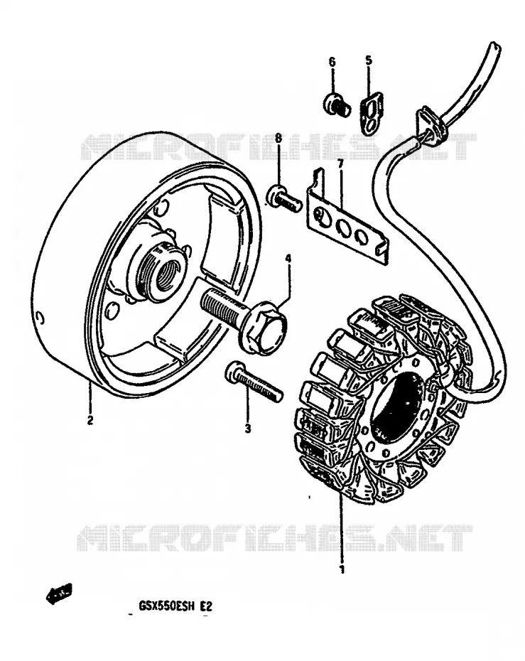 ALTERNATOR Suzuki MOTO 550 GSX-E 1986  GSX550ESG(F/G/H)