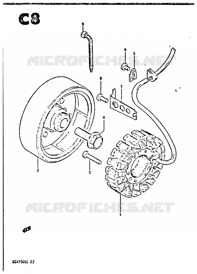 ALTERNATOR Suzuki MOTO 750 GSX-S 1984  GSX750SE(E2)