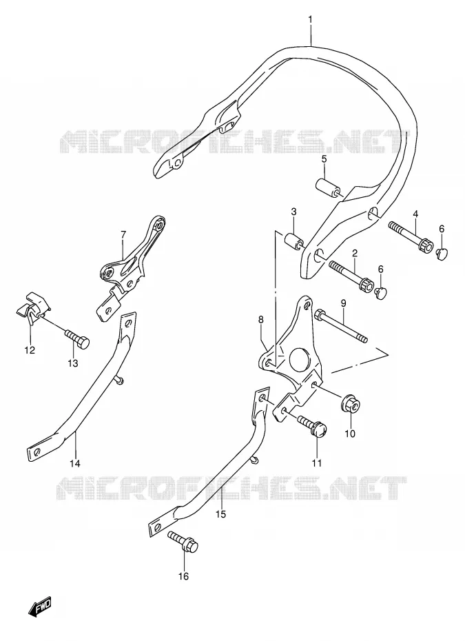 BACKREST (MODELE R/S/T) Suzuki MOTO 600 GSX-F 1988  GSX600FUJ(E2)