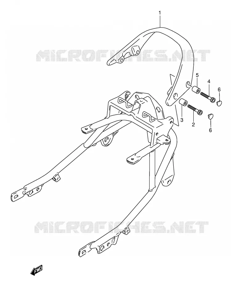 BACKREST Suzuki MOTO 750 GSX-F 1995  GSX750FS(E2)