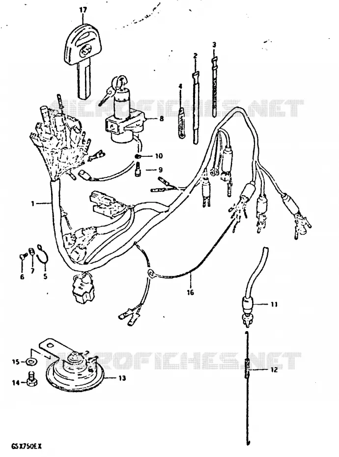 BEDRADING Suzuki MOTO 750 GSX 1981  GSX750X(T/X)