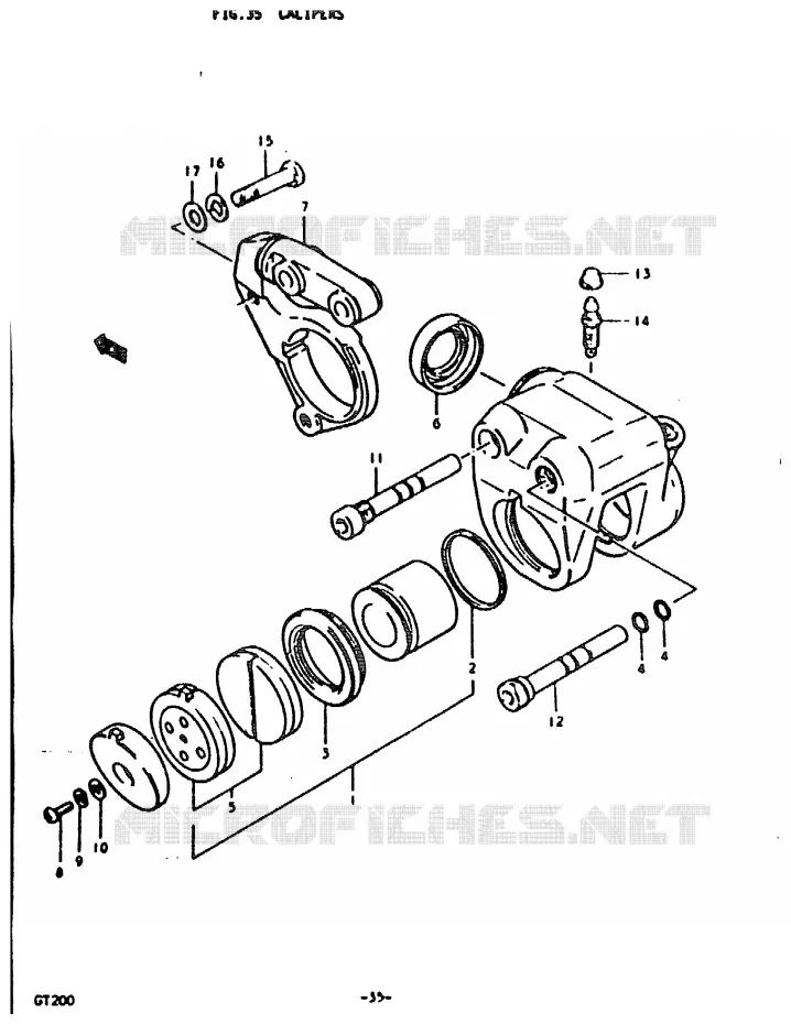 CALIPER Suzuki MOTO 200 GT 1992  GT200N(N)