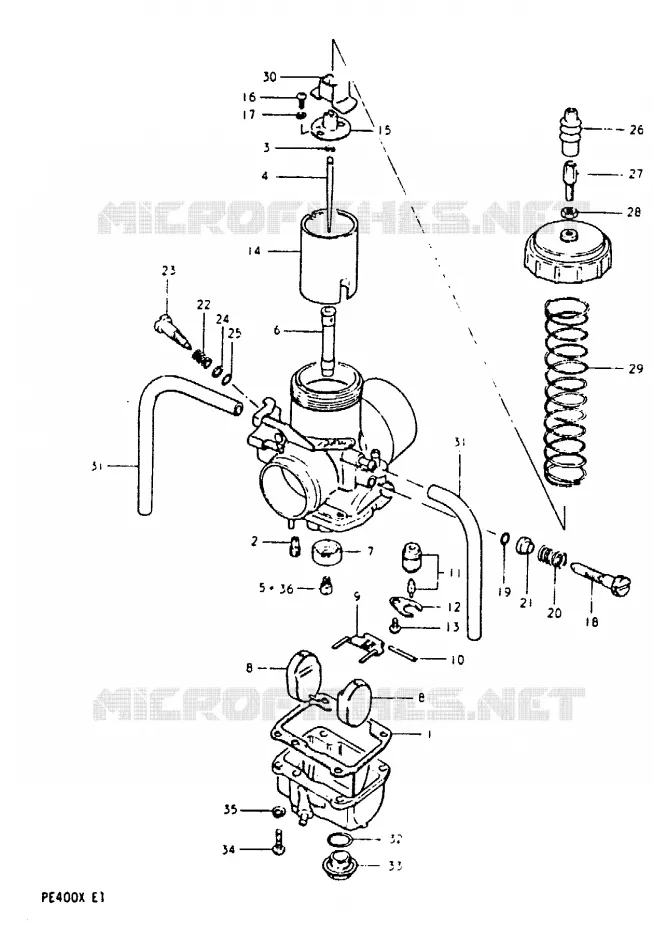 CARBURATOR Suzuki MOTO 400 PE 1996  PE400T(T/X)