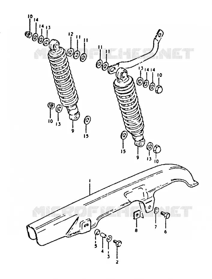 CHAIN ??GUARD - ACHTER SCHOKDEMPER Suzuki MOTO 400 GSX 1981  GSX400SX(T/X)