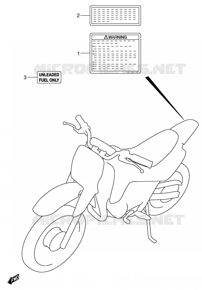 ETIKET Suzuki MOTO 80 JR 2001  JR80K1(P3/P28)