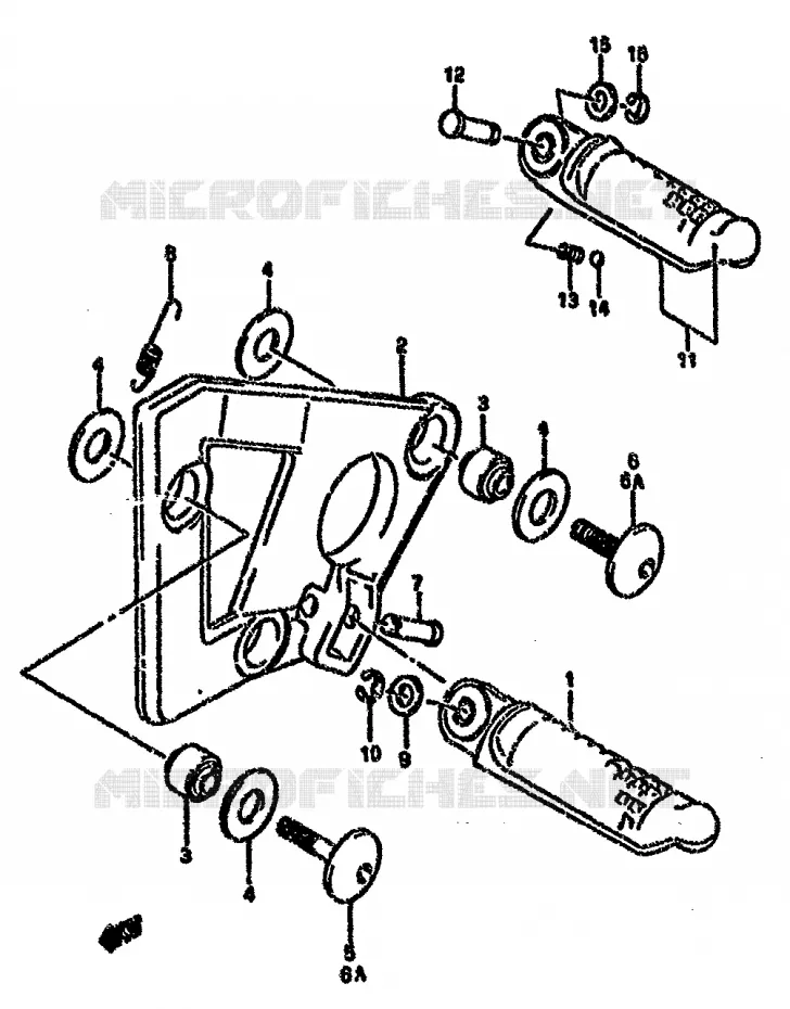 FOOTREST Suzuki MOTO 750 GSX-F 1992  GSX750FN(K-T)