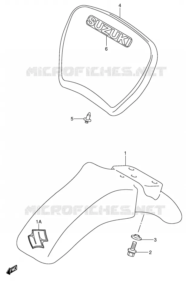FRONT FENDER Suzuki MOTO 50 JR 2004  JR50K4(P3/P28)