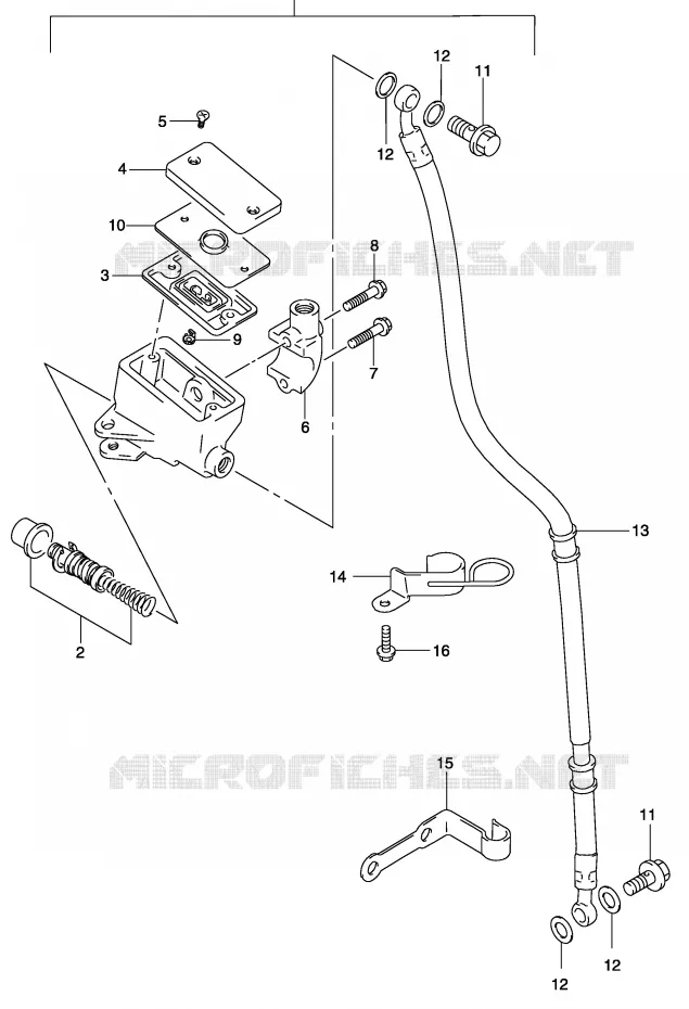 FRONT HOOFDREMCILINDER Suzuki MOTO 250 MARAUDER 2002  GZ250K2(P34)