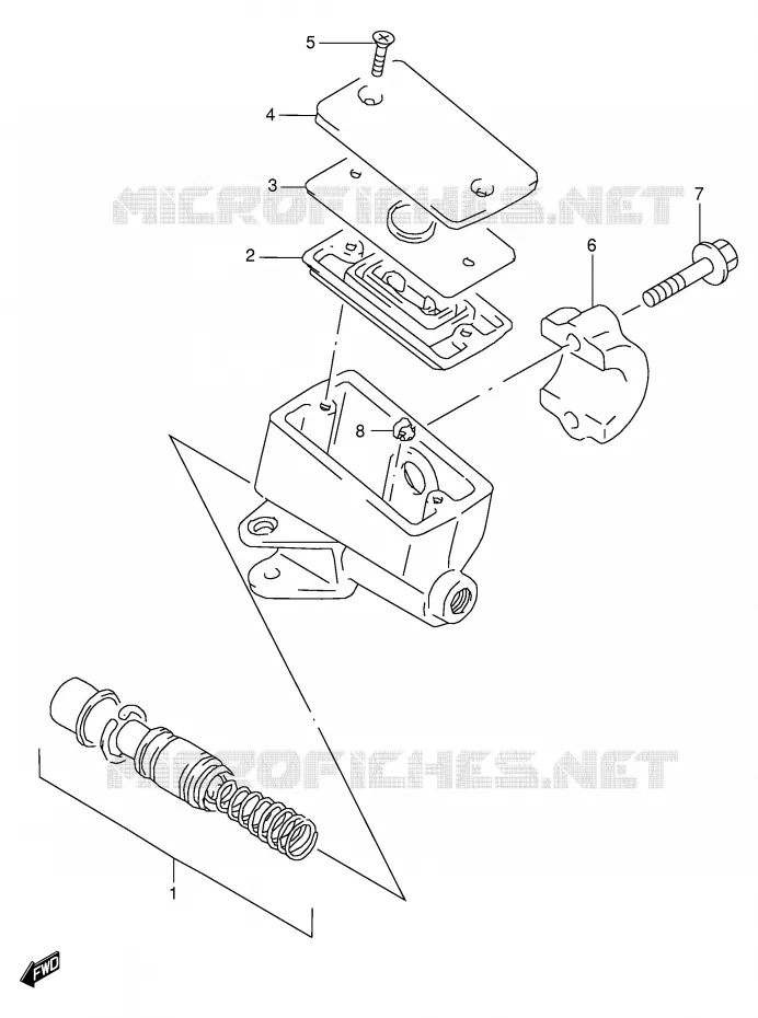 FRONT HOOFDREMCILINDER Suzuki MOTO 600 GSX-F 2002  GSX600FUK2(E2)