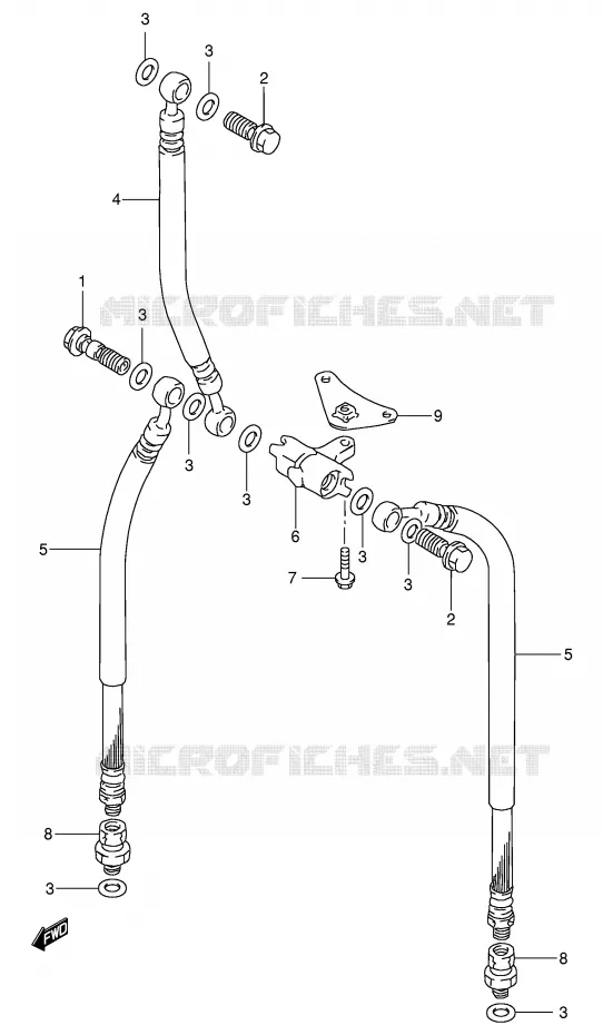 FRONT REMSLANG Suzuki MOTO 600 GSX-F 1997  GSX600FV(E2)