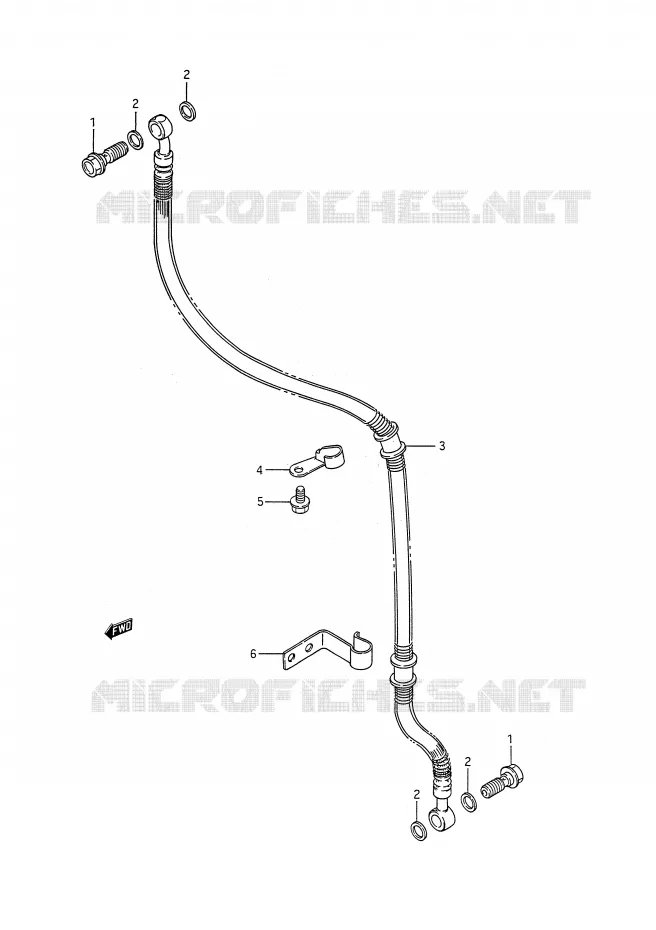FRONT REMSLANG Suzuki MOTO 650 BOULEVARD 1993  LS650P(E28)
