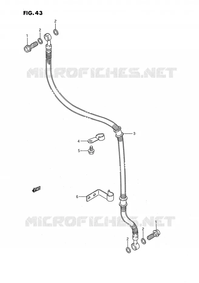 FRONT REMSLANG Suzuki MOTO 650 SAVAGE 1986  LS650FG(E2)