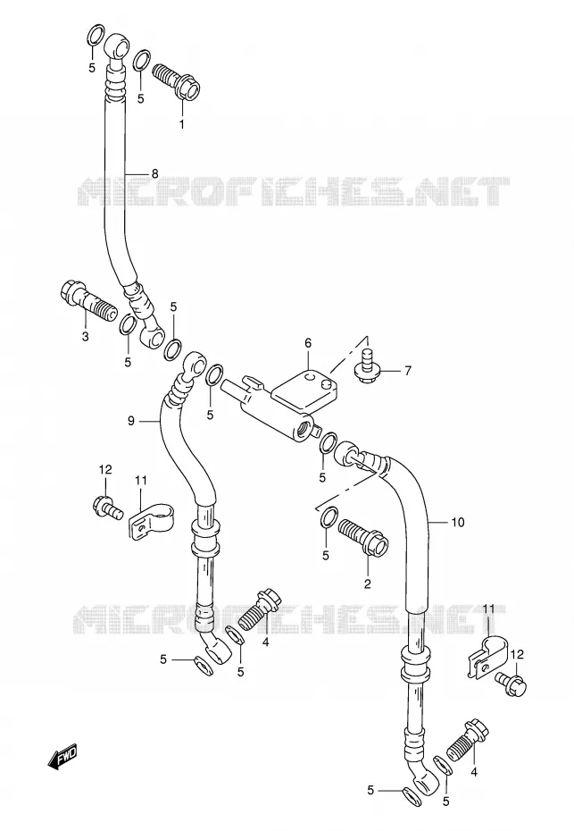 FRONT REMSLANG Suzuki MOTO 750 GSX-F 2000  GSX750FY(E2)