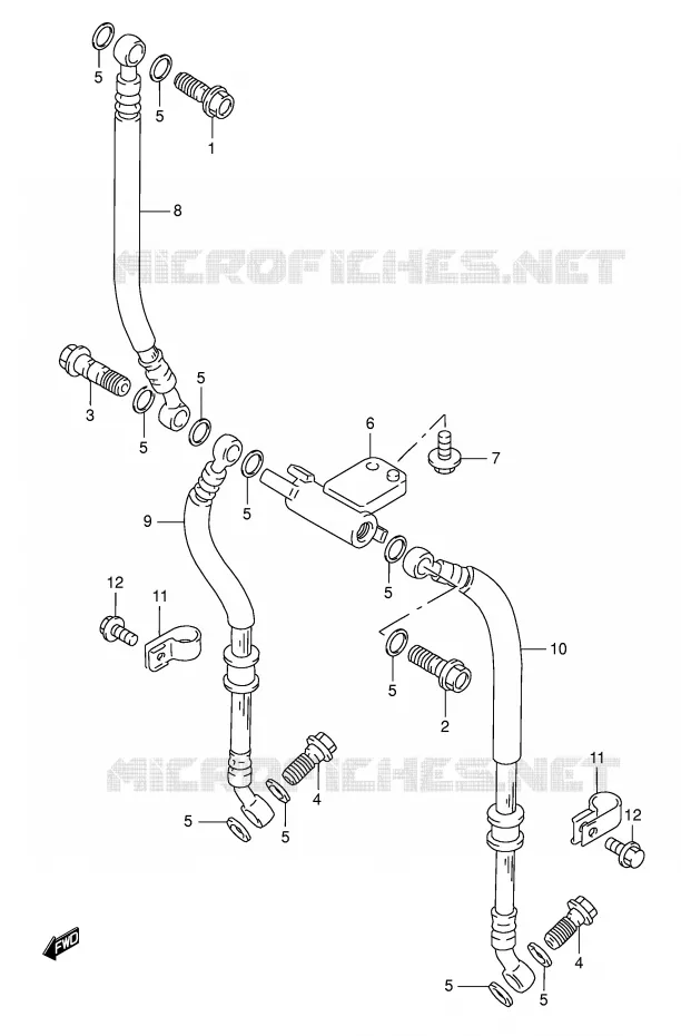 FRONT REMSLANG Suzuki MOTO 750 GSX-F 2004  GSX750FK4(E2)