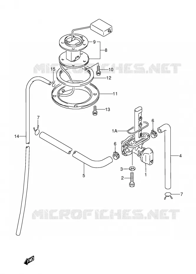 FUEL COCK (GSX600FL/FM E22,MODELE L/M/N/P/R/S) Suzuki MOTO 600 GSX-F 1994  GSX600FU2R(E2)