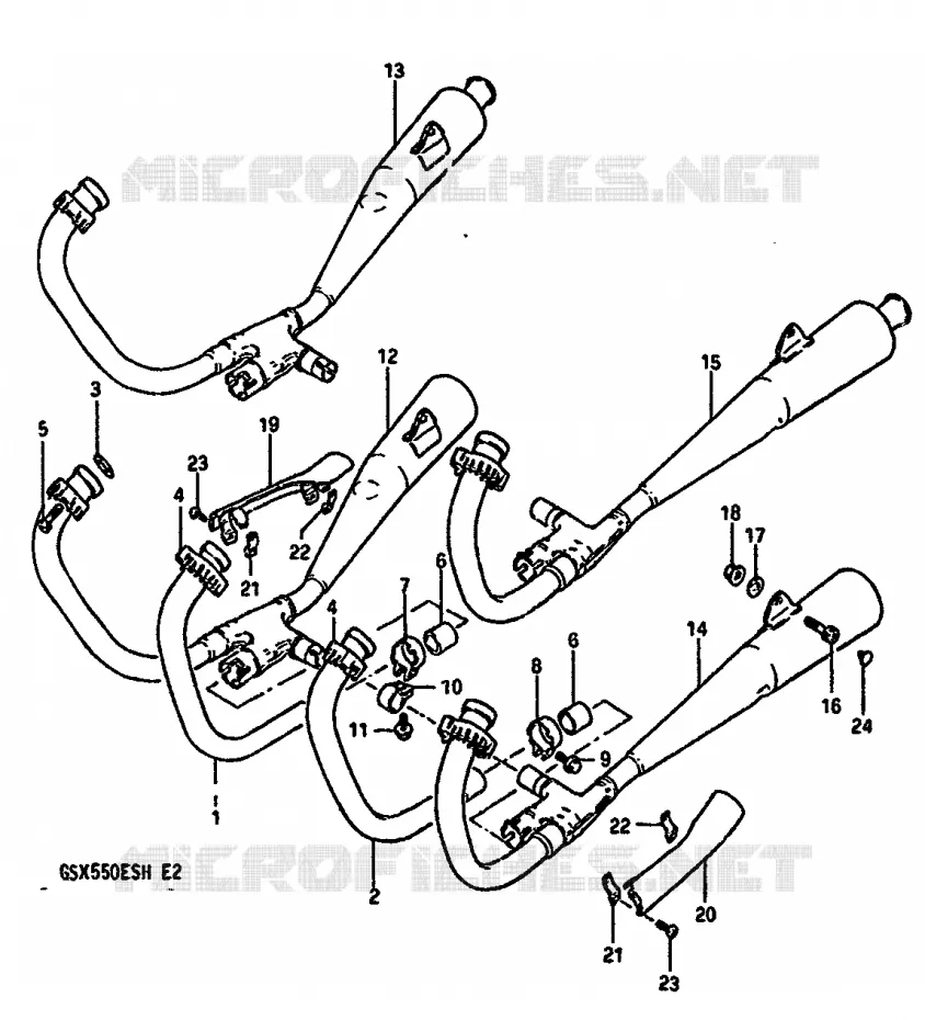 GELUIDDEMPER Suzuki MOTO 550 GSX-E 1986  GSX550EUG(F/G/H)