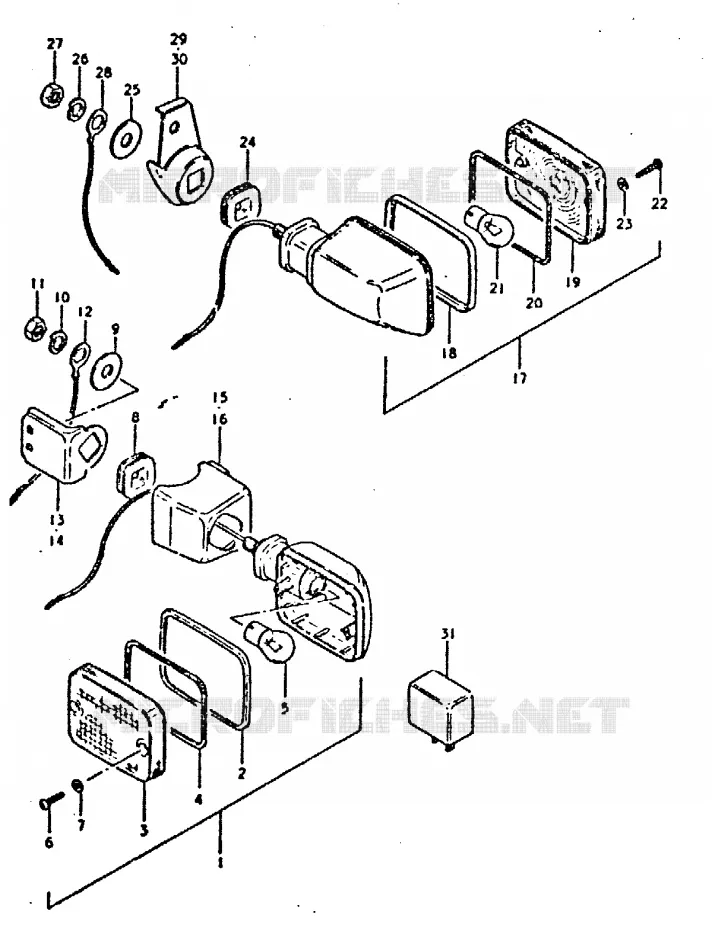 INDICATOREN (E2, E21) Suzuki MOTO 750 GSX 1981  GSX750X(T/X)