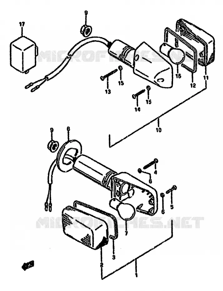 INDICATOREN (MODELE S) Suzuki MOTO 750 GSX-F 1995  GSX750FS(K-T)