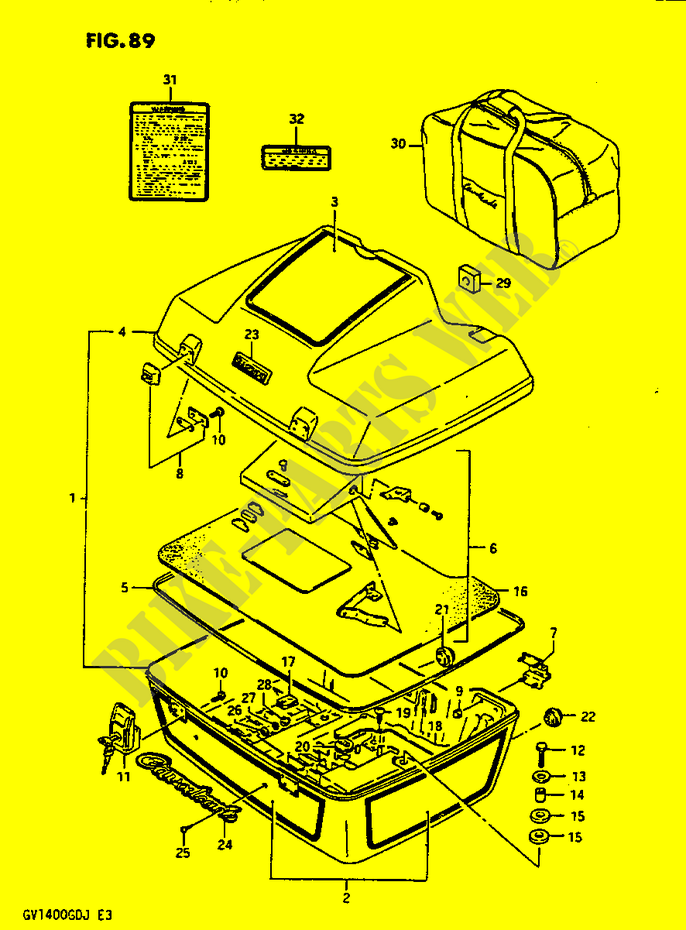 KOFFER MODEL H voor Suzuki CAVALCADE 1400 1986