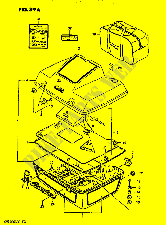 KOFFER MODEL J voor Suzuki CAVALCADE 1400 1986