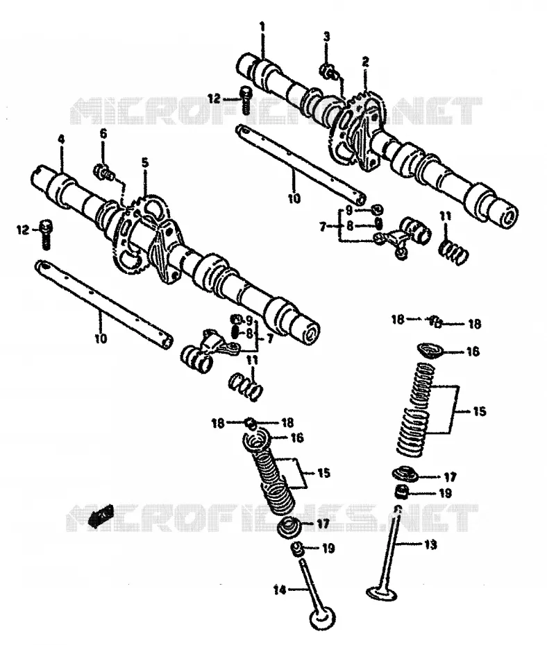 NOKKENAS - VALVES Suzuki MOTO 750 GSX-F 1995  GSX750FS(K-T)