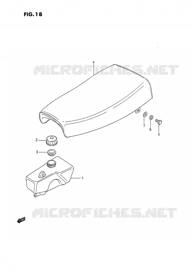 OLIE TANK - SEAT Suzuki MOTO 50 JR 1992  JR50N(P3)
