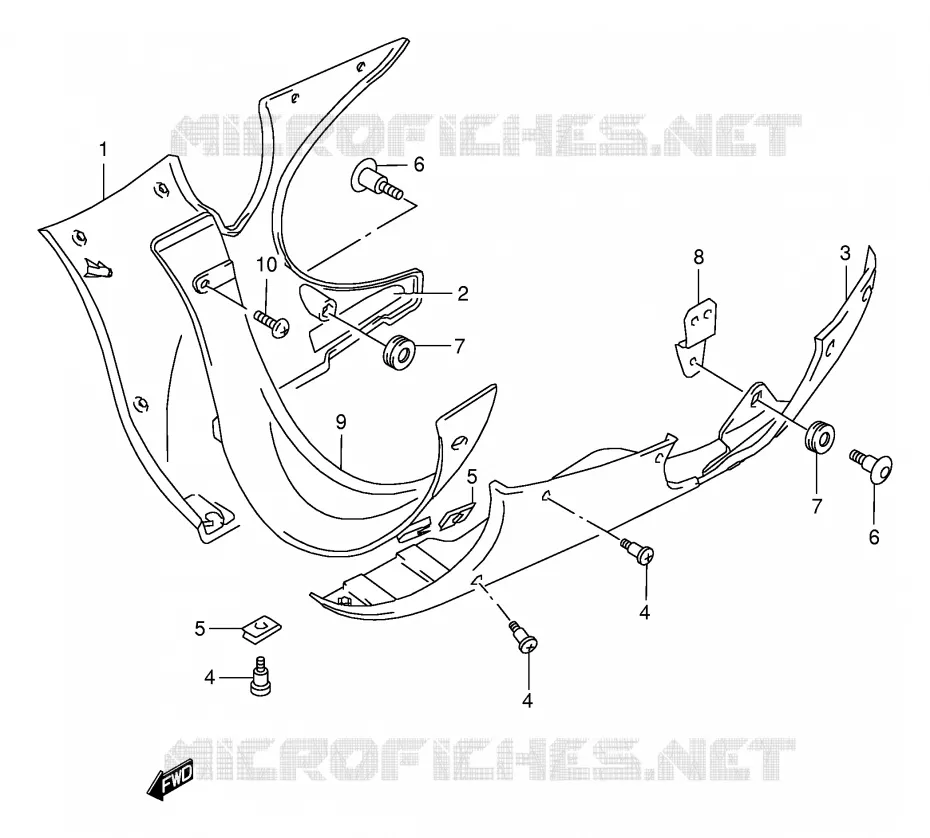 ONDER COWLING Suzuki MOTO 600 GSX-F 1998  GSX600FW(E2)