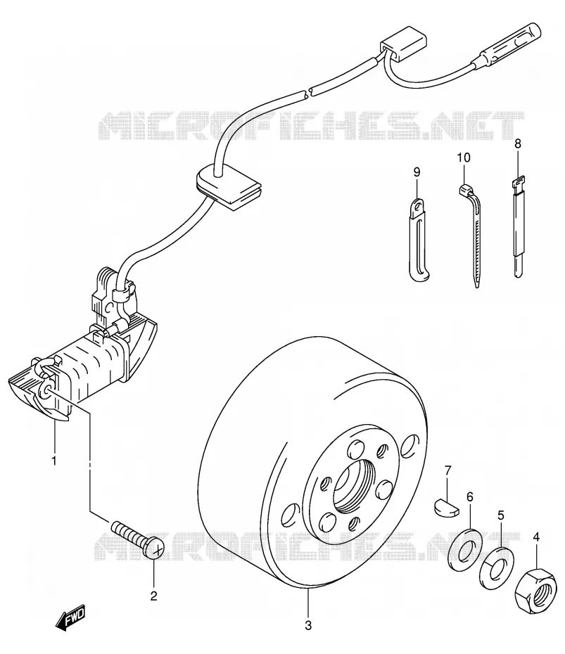 ONTSTEKING (MODELE Y/K1/K2/K3) Suzuki MOTO 50 JR 2003  JR50K3(P3/P28)