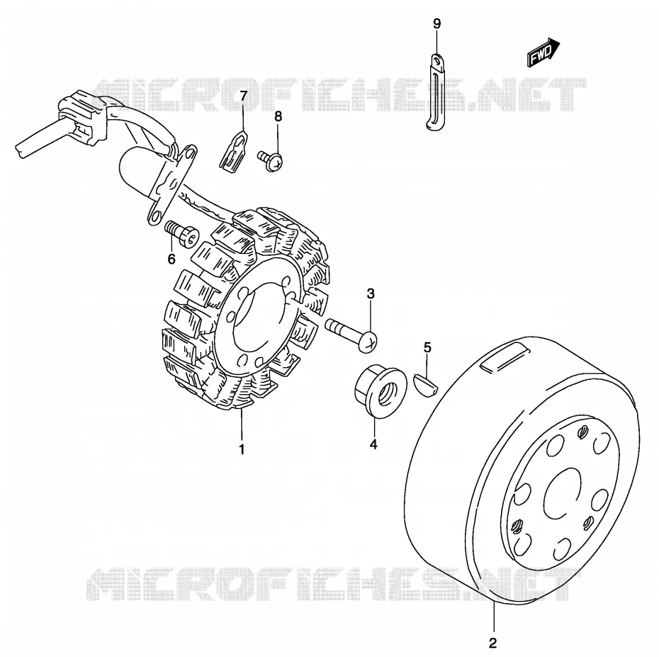ONTSTEKING Suzuki MOTO 250 MARAUDER 2002  GZ250K2(P34)