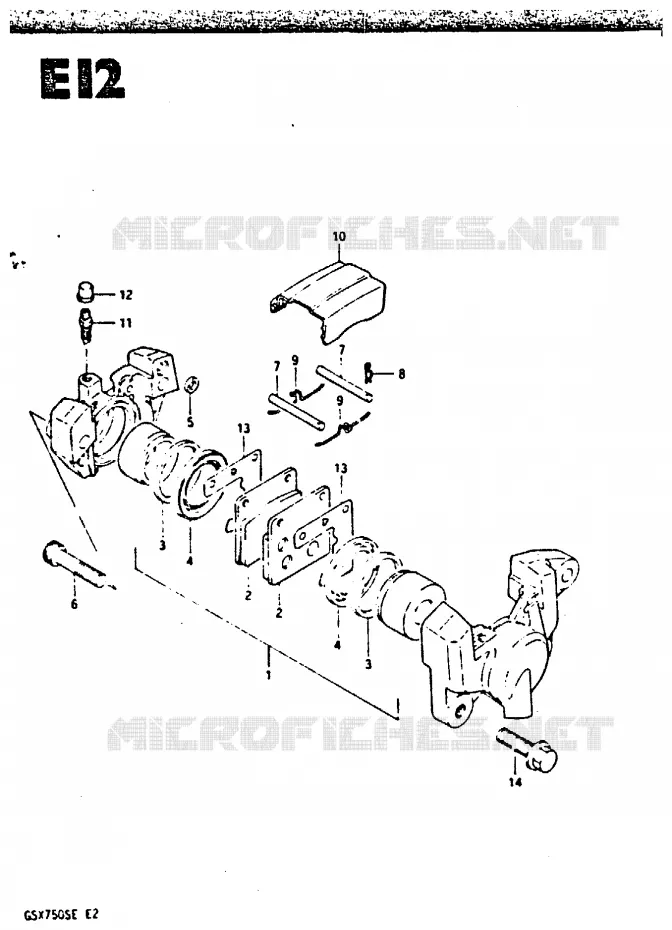REAR CALIPER Suzuki MOTO 750 GSX-S 1984  GSX750SE(E2)