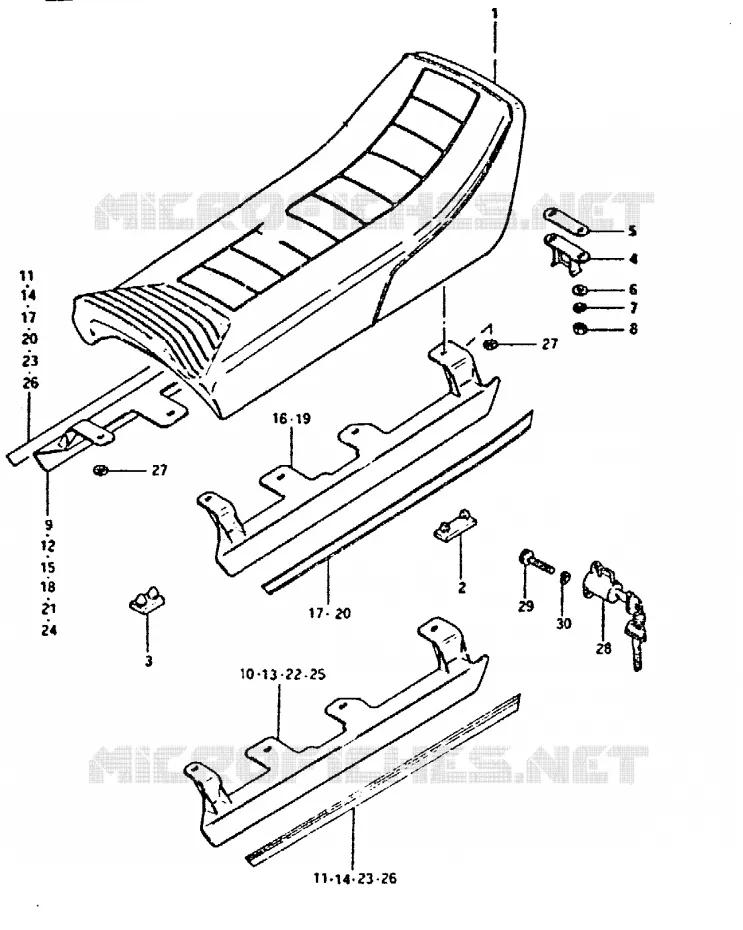 SEAT (GSX400ST) Suzuki MOTO 400 GSX 1981  GSX400SX(T/X)