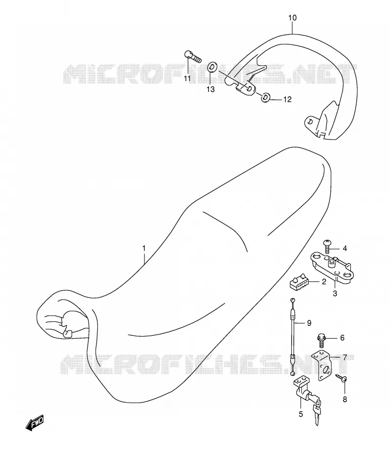 SEAT (MODELE K3) Suzuki MOTO 600 GSX-F 1998  GSX600FW(E2)