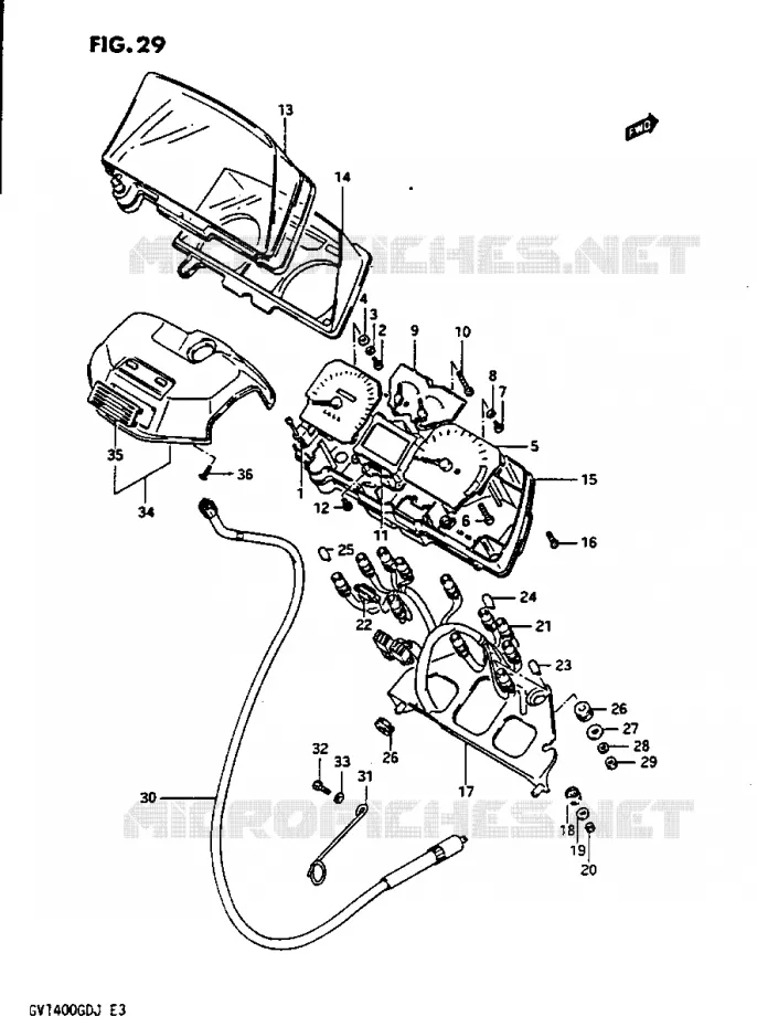 SNELHEIDSMETER Suzuki MOTO 1400 CAVALCADE 1987  GV1400GDH(G/H/J)