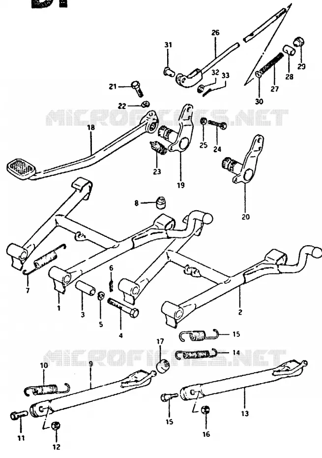STAND - ACHTER REMPEDAAL Suzuki MOTO 400 GSX 1981  GSX400EX(T/X)