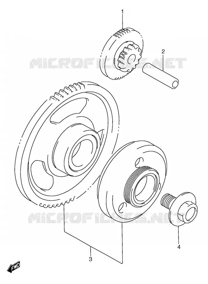 STARTMOTOR CLUTCH Suzuki MOTO 750 GSX-F 1992  GSX750FN(E2)