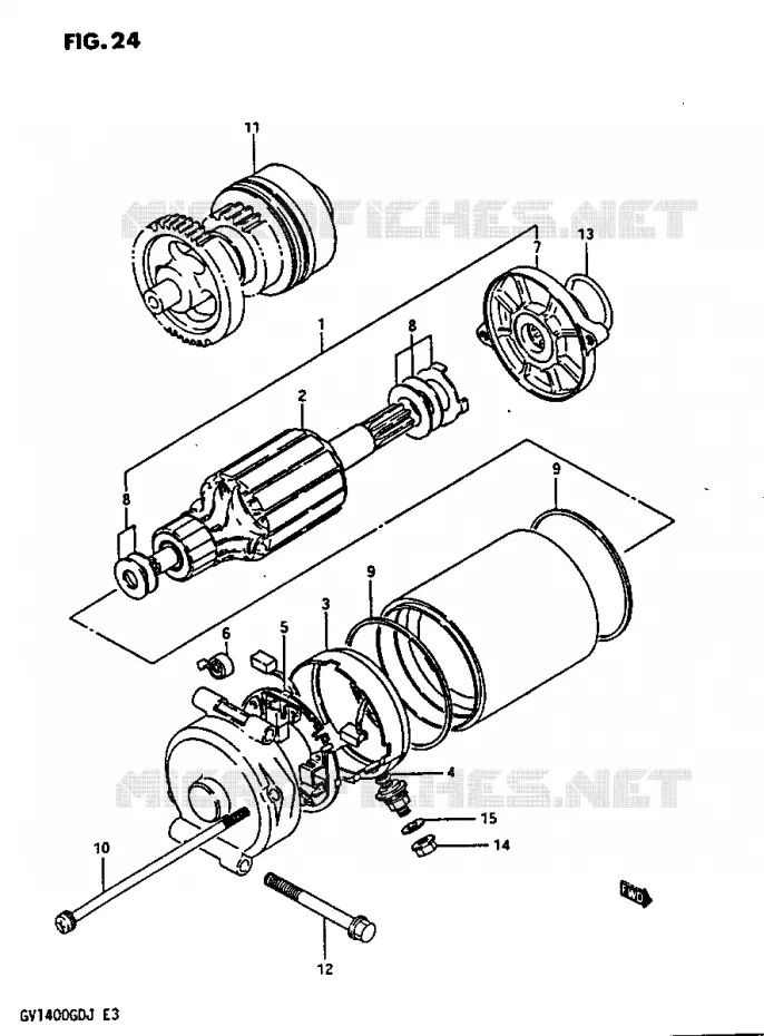 STARTMOTOR Suzuki MOTO 1400 CAVALCADE 1987  GV1400GCH(G/H/J)
