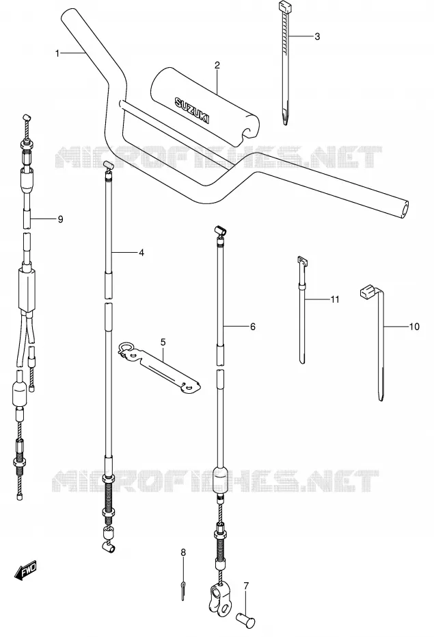 STUUR - KABELS Suzuki MOTO 80 JR 2005  JR80K5(P3/P28)